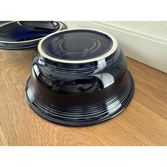 Retired Fiestaware 9.25" Large Cobalt Blue casserole dish with lid USA - Picture 5 of 8